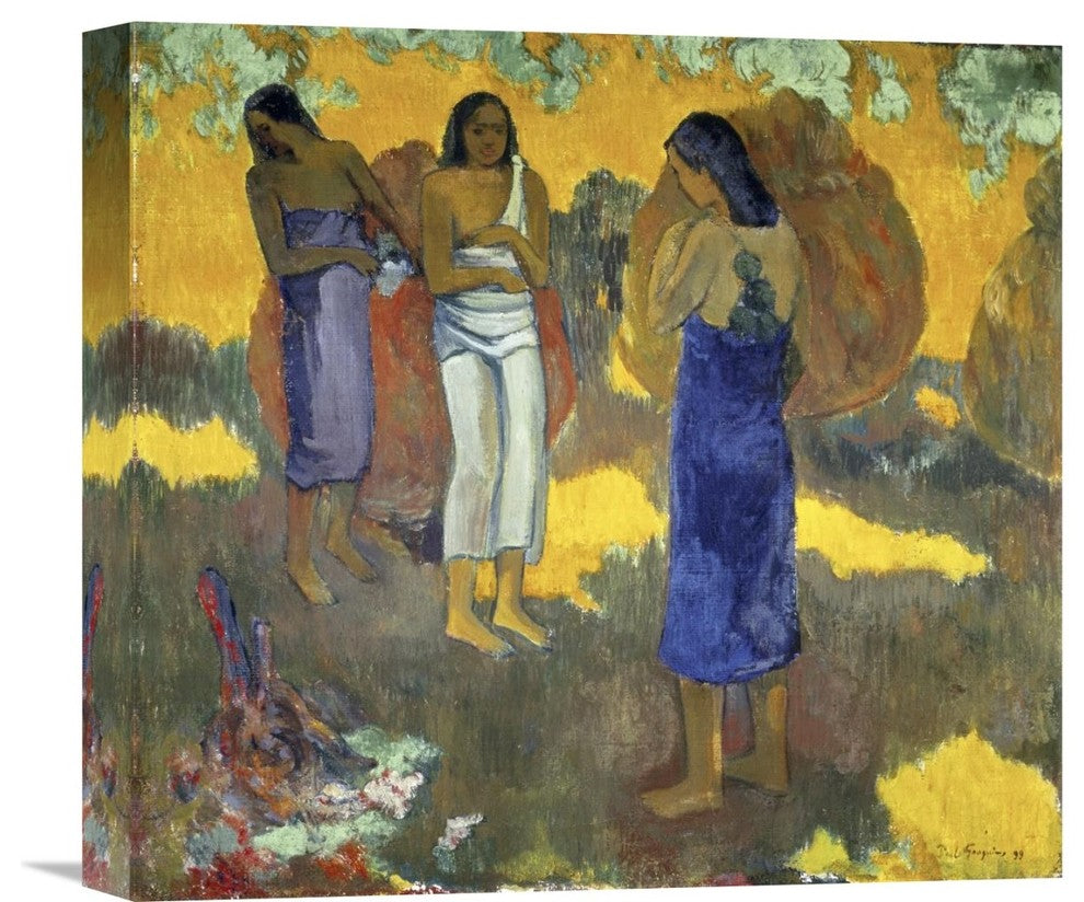 "Three Tahitian Women Against a Yellow Background," Artwork