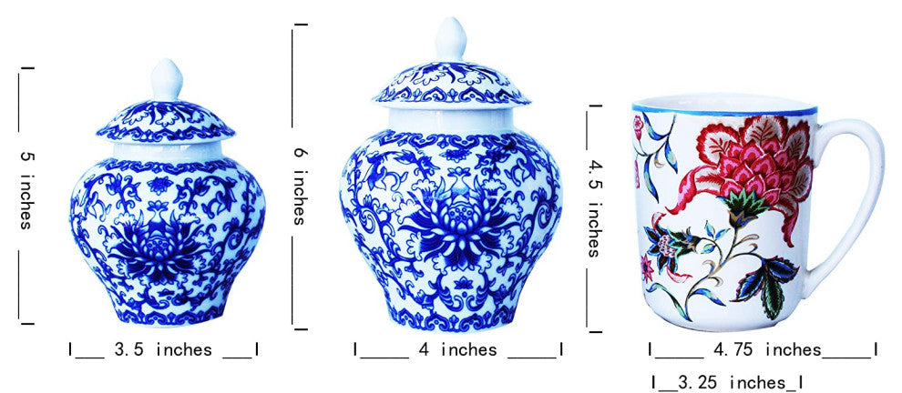 Style Blue and White Porcelain Helmet-shaped Temple Jar