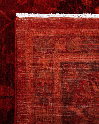 Overdyed, One-of-a-Kind Hand-Knotted Area Rug Red, 11'10"x17'10"