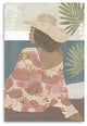 48" Bohemian Terracotta Lady Canvas Wall Art