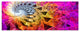 Colorful Spiral Kaleidoscope, Abstract Wall Art Canvas, 70"x28", 6 Panels