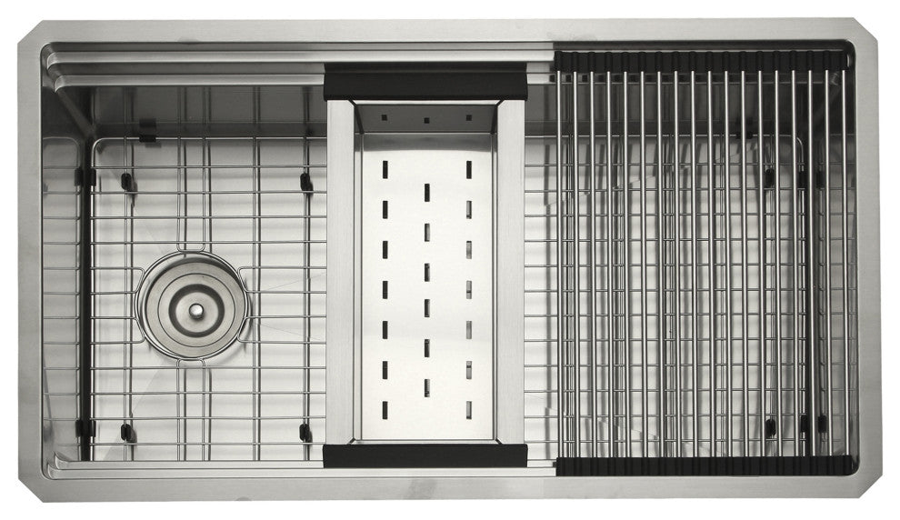 Nantucket Sinks' SR-PS-3220-OSD Prep-Station Kitchen Sink