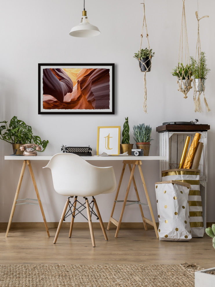 "Rock Layers" Framed Painting Print, 24x16