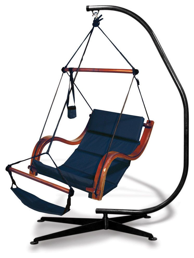 Hammaka Suelo Stand and Midnight Blue Nami Chair Combo