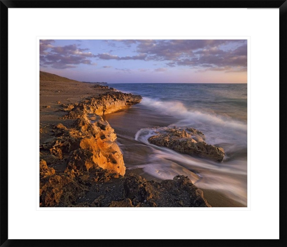 "Beach at dusk, Blowing Rocks Preserve, Florida"  by Tim Fitzharris, 28x24"