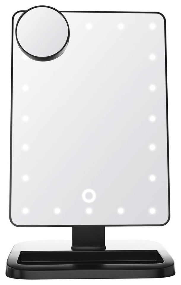 Touch XL Dimmable LED Makeup Mirror with Bluetooth, Black