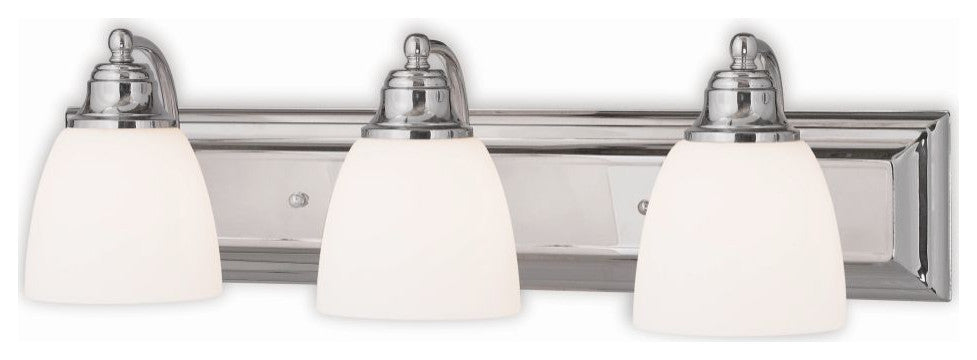 Livex Springfield 3 Light 24" Bath Lighting, Polished Chrome