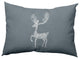 Fancy Holiday Reindeer Decorative Throw Pillow, Dusty Gray, 14"x20"