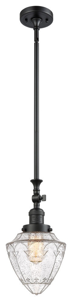 Innovations 206-BK-G664-7 1 Light Mini Pendant, Matte Black
