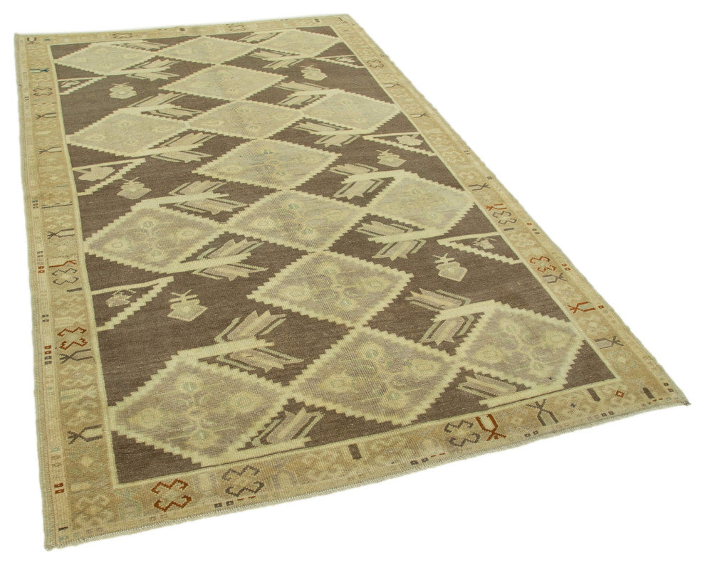 Rug N Carpet - Hand-knotted Turkish 5' 3'' x 8' 4'' Distressed Wool Rug