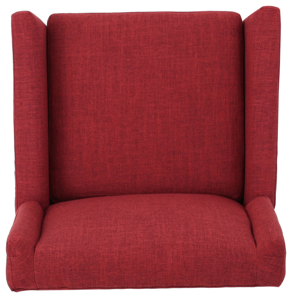 GDF Studio Maeve Red Fabric Accent Chair
