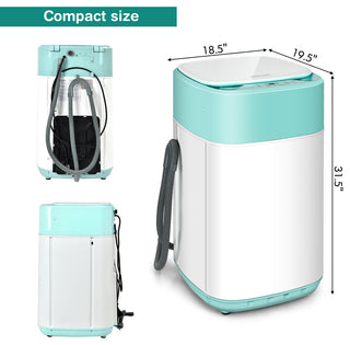 Costway 8lbs Portable Fully Automatic Washing Machine W/ Drain Pump Green