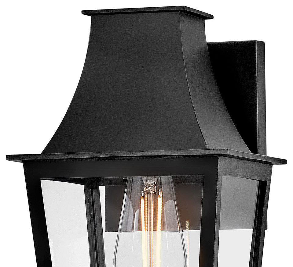Hinkley Georgetown Small Wall Mount Lantern, Black