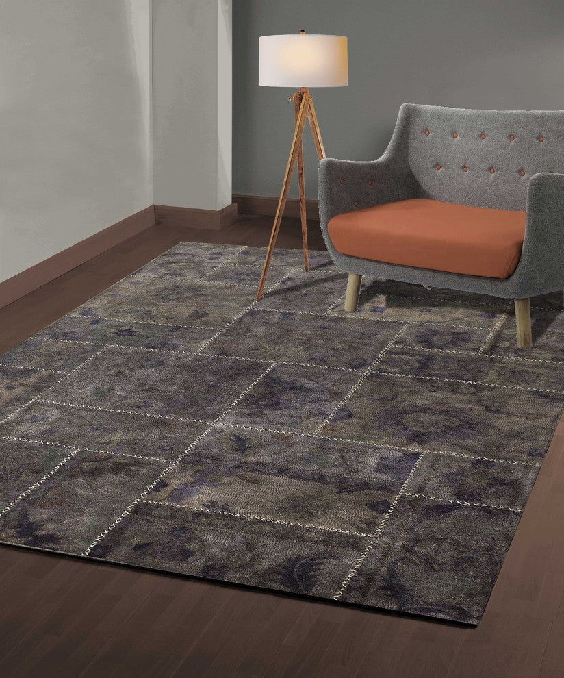 Hand Tufted Grey Wool Area Rug