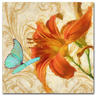 Tina Lavoie 'Satsuma Day Lily I' Canvas Art, 18" x 18"