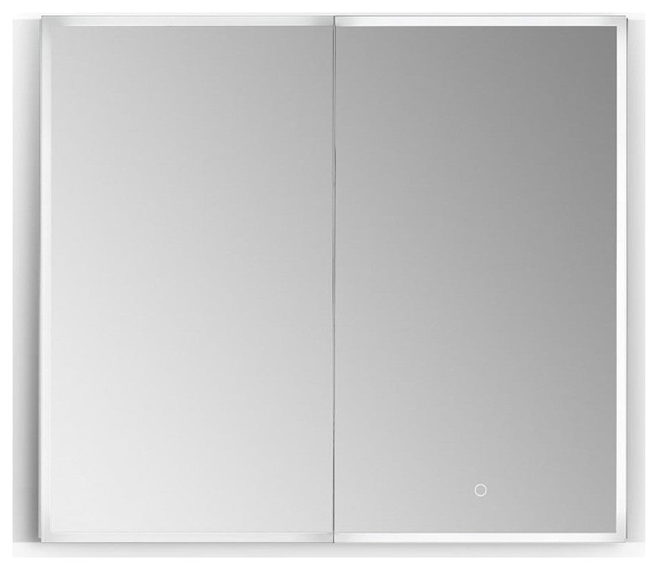 Carsoli 36" Clear Glass Surface-Mount/Recessed LED Mirror Medicine Cabinet