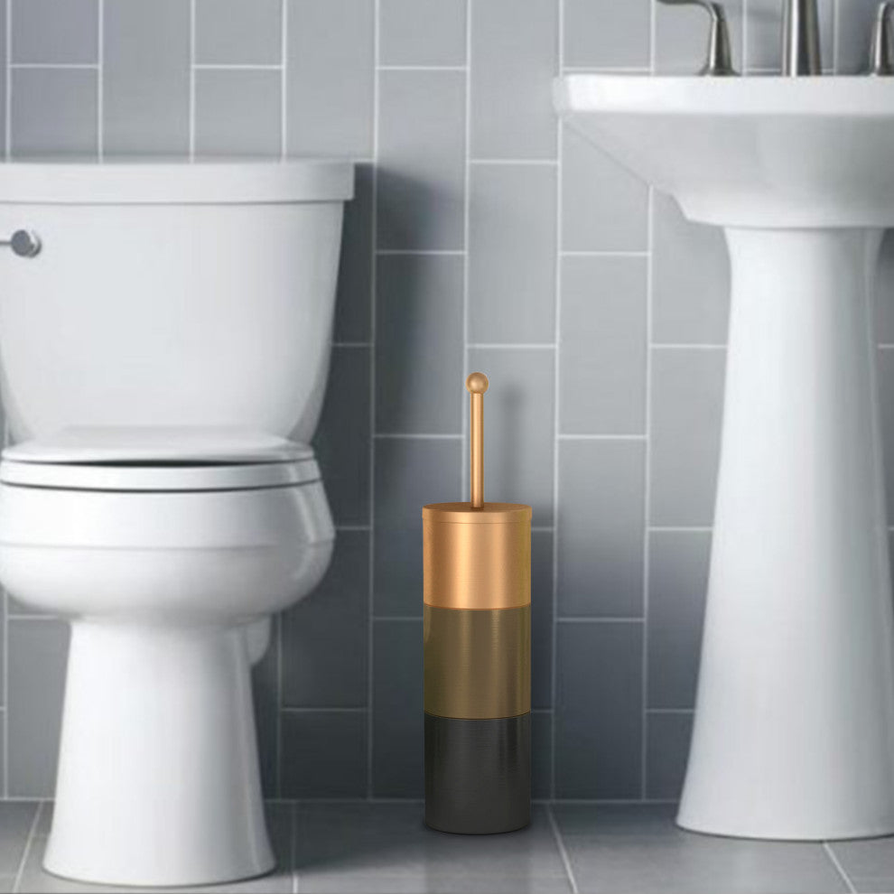 nu steel Horizon 3 Tone Copper Toilet Brush Holder
