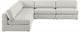 Beckham Linen Textured Fabric 5-Piece Modular L-Shaped Sectional, Beige