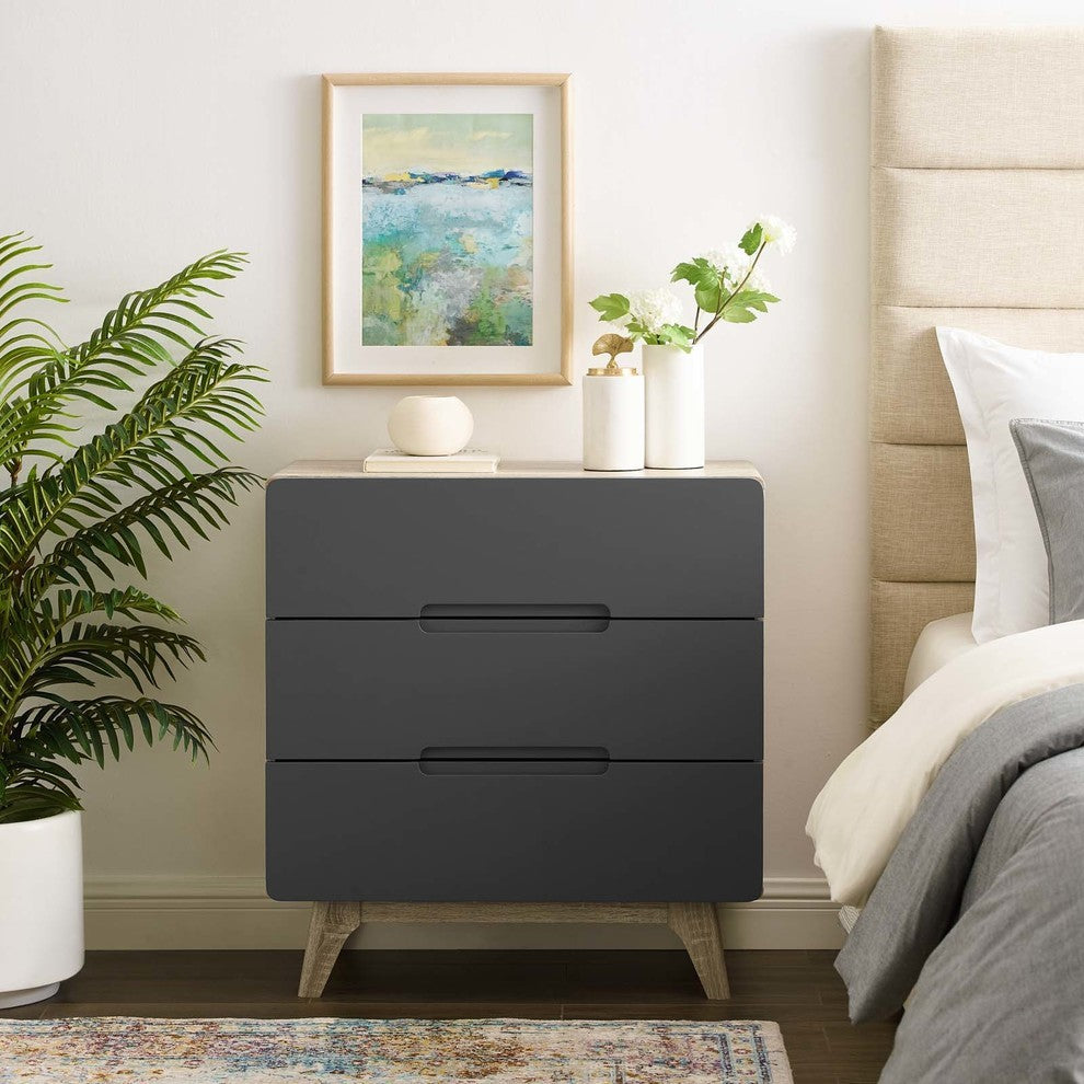 Origin Three-Drawer Chest or Stand, Natural Gray