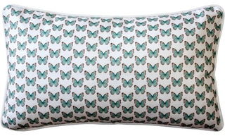 Tracy Upton Costa Rica Robin Egg Butterfly Tiny Scale Print Pillow, 12"x20"
