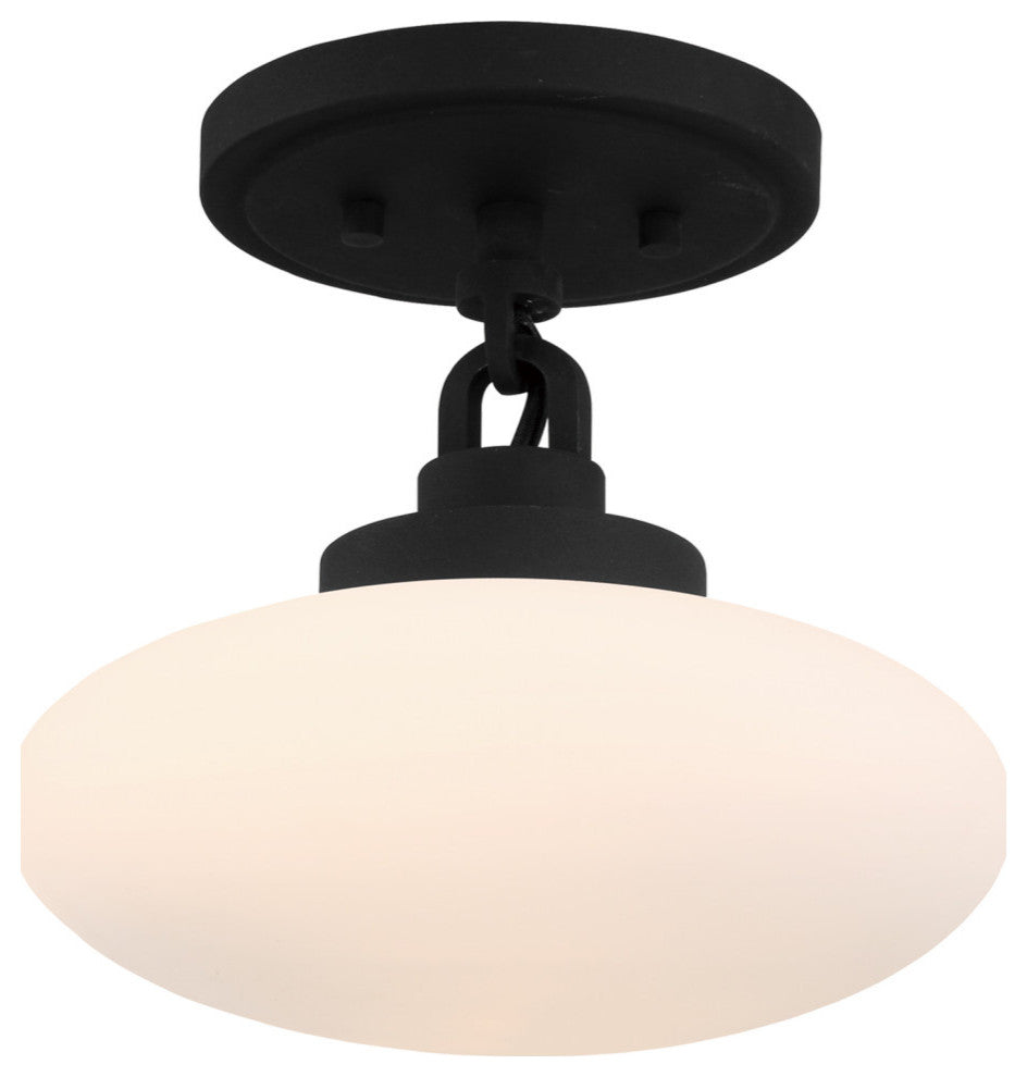 Crystorama PKR-B8501-BF, 1-Light Pendant, Black Forged