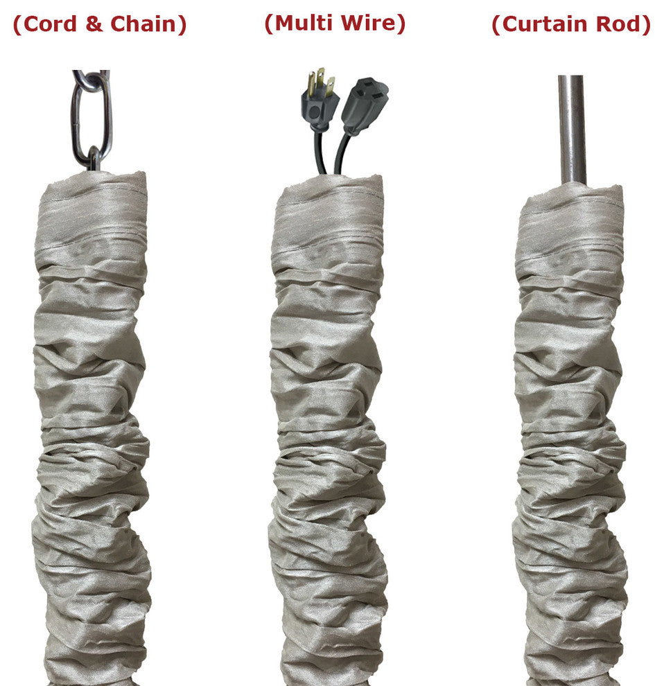 Royal Designs Cord/Chain Cover, 4', Touch Fastener, Gray
