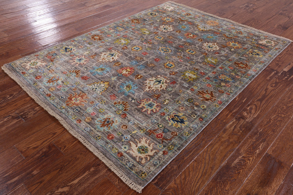 Persian Tabriz Hand Knotted Wool Rug 4' 11" X 6' 6" Q7631