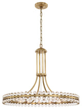 Crystorama Clo-8899-Ag Clover 12 Light Aged Brass Chandelier