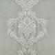 Anastasia Sterling Grey Designer Embroidered Fabric Sample, 4Wx4L