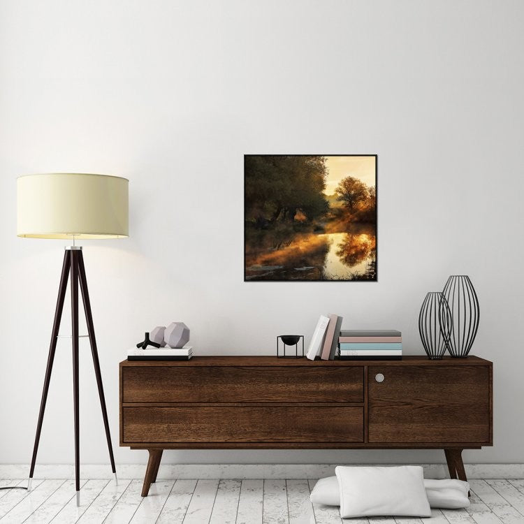 "When Nature Paints With Light" Framed Canvas Giclee by Jimbi, 31x29"
