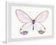 "Pale Pink Butterfly" Framed Painting Print, 30"x20"