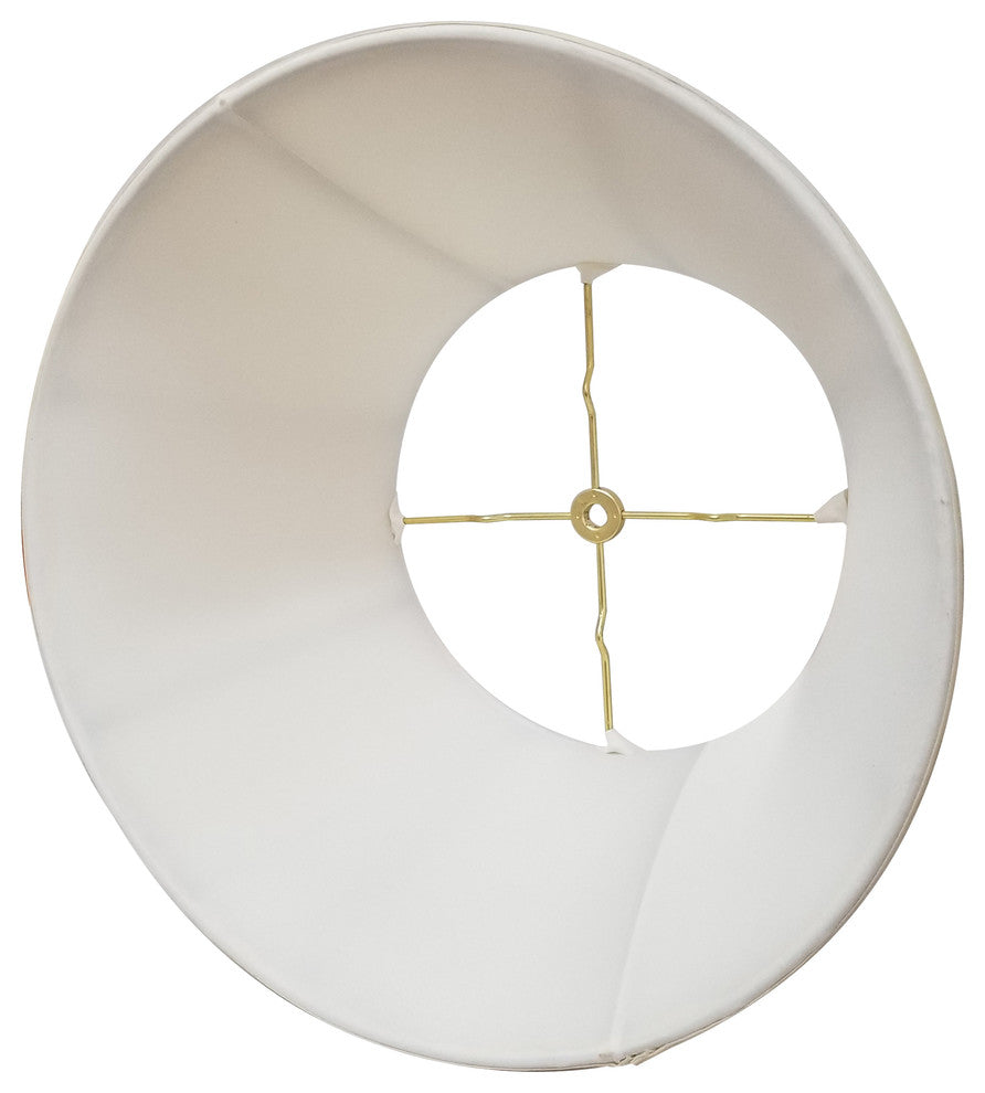 Royal Designs Shallow Drum Bell Billiotte Lamp Shade, Eggshell, 8 X 12 X 7.5