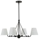 Crystorama XAV-B8304-MK, 4-Light Chandelier, Matte Black