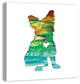 Designs Direct Creative Group Paint Silhouette Yorkie 30x30 Canvas Wall Art