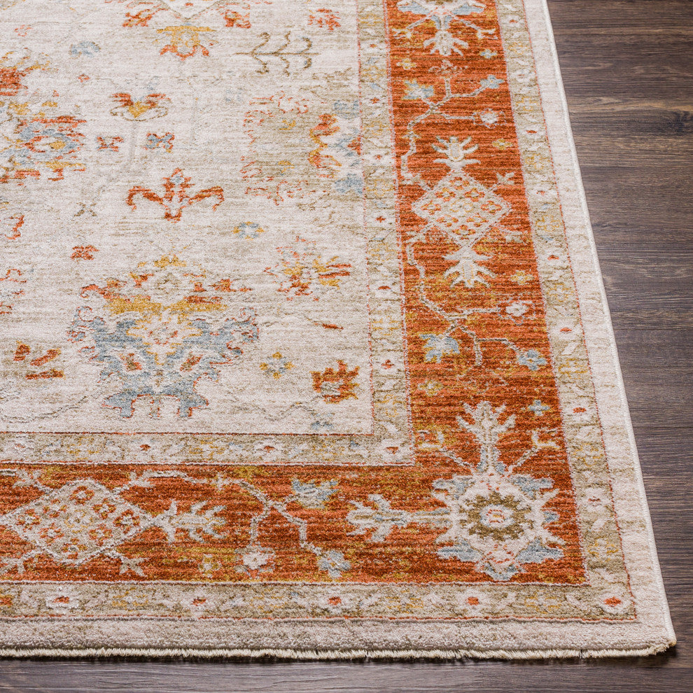 Avant Garde AVT-2312 Traditional Rust/Orange 7'10" Round Area Rug