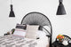 Rattan Loop Headboard Black, King