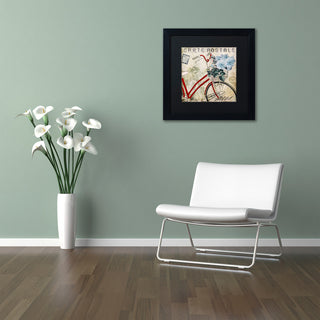 Color Bakery 'Postale Paris II' Art, Black Frame, Black Matte, 16"x16"