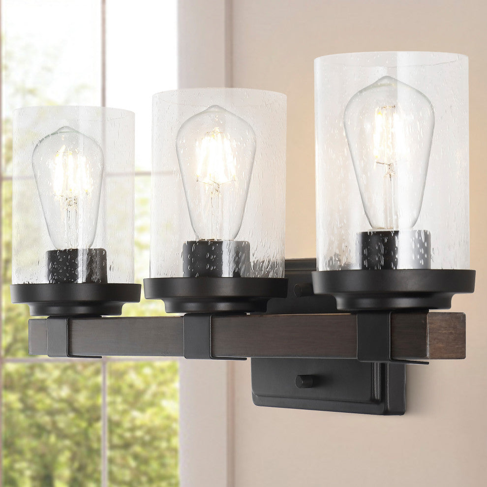 Bungalow Iron LED Vanity Light, Oil Rubbed Bronze, 3 Bulb