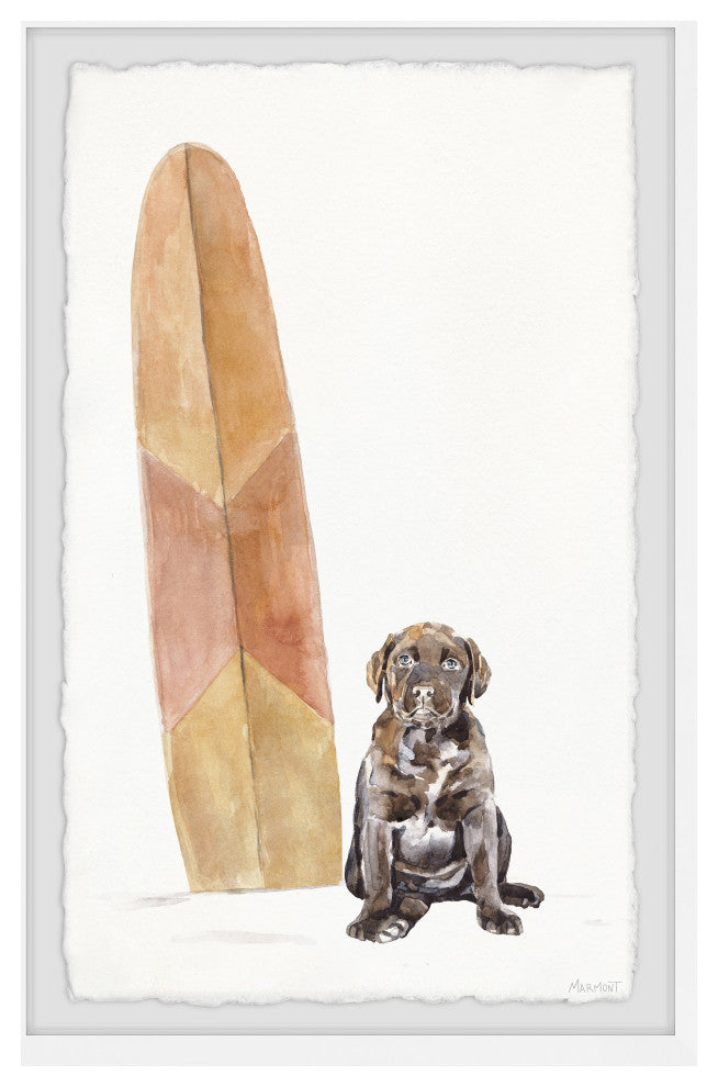"Surfing Hangover" Framed Painting Print, 8x12