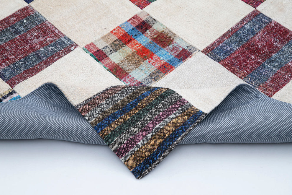 Rug N Carpet - Handmade Anatolian 8' 8'' x 11' 8'' Tribal Patchwork Kilim Rug