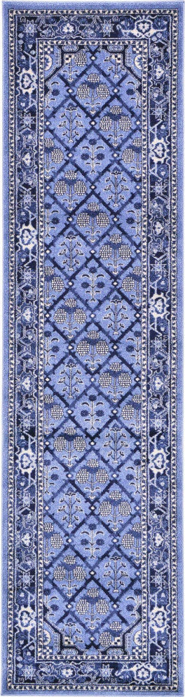 Rug Unique Loom La Jolla Blue Runner 2' 7 x 10' 0
