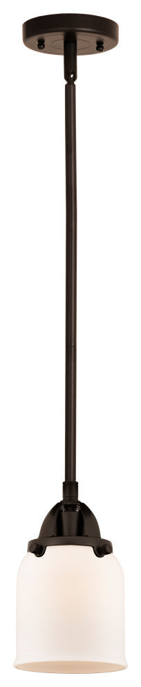 Small Bell Mini Pendant, Oil Rubbed Bronze, Matte White, Matte White
