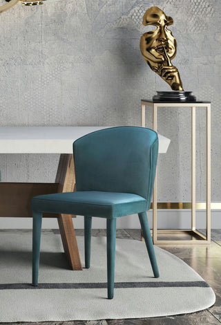TOV Furniture Metropolitan Sea Blue Velvet Chair