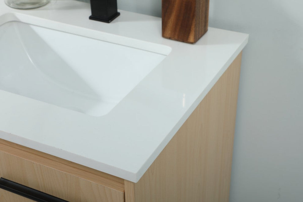 Sue 24" Single Bathroom Vanity, Maple