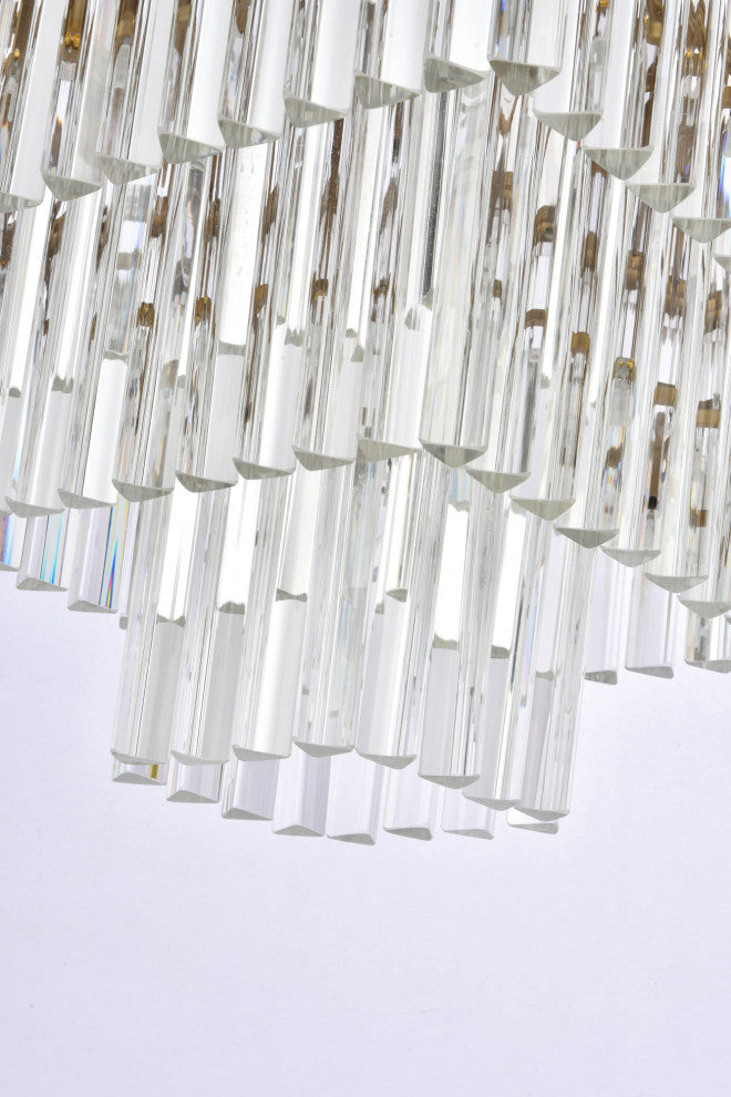 Elegant Lighting 1201S22 Sydney 13 Light 22"W Crystal Waterfall - Polished