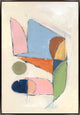 36x53 Whimsical Puzzle IV, Framed Artwork, Espresso