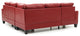 Kidd Sectional, Red Faux Leather