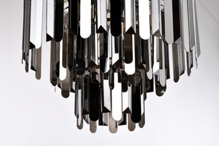 9-Light Stainless Steel Polish Nickel Chandelier