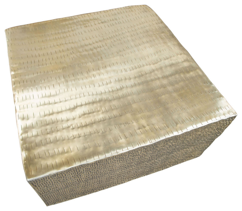 Coffee Table, Square, Aluminum, Metal, Gold, Lounge Cafe Lobby Hospitality