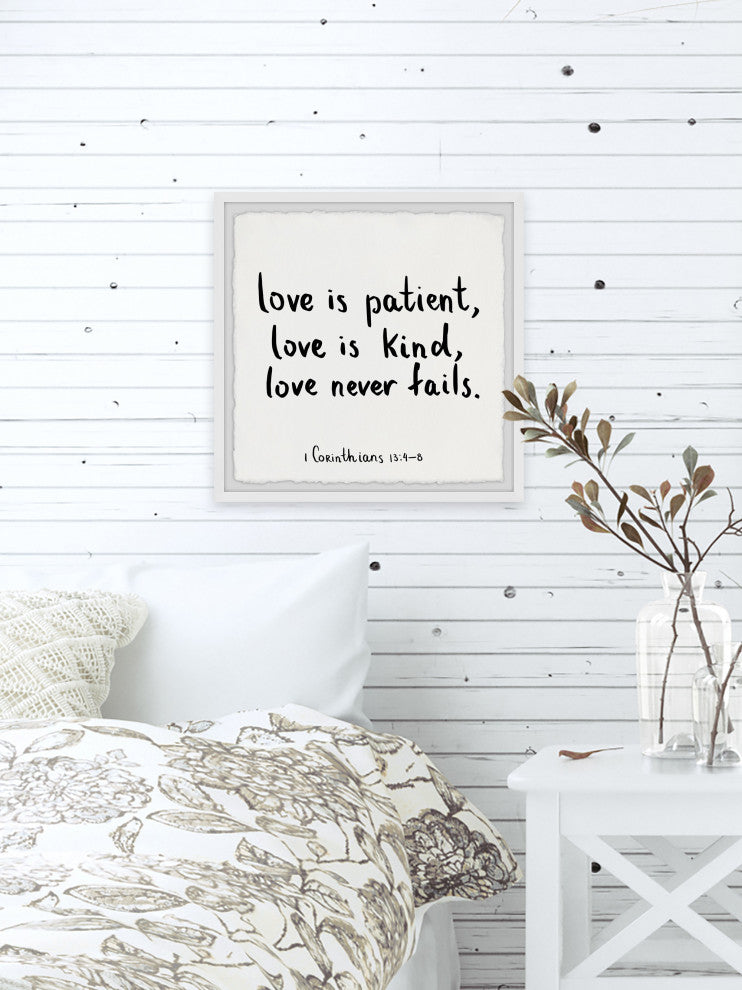 "Love Is Kind" Framed Painting Print, 18x18